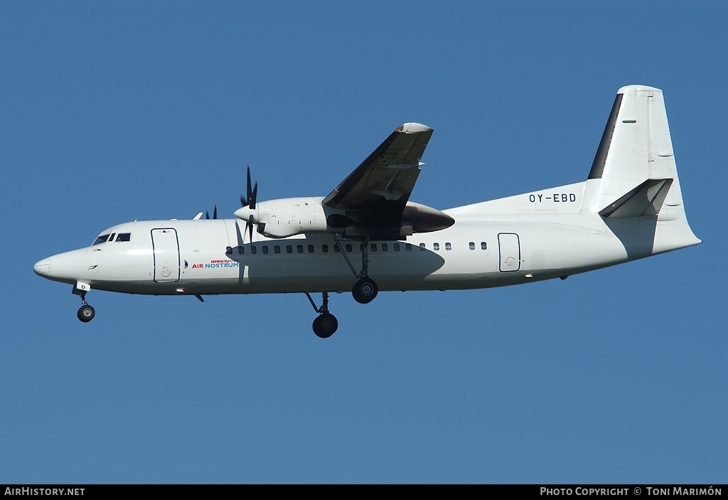 Aircraft Photo of OY-EBD | Fokker 50 | Air Nostrum | AirHistory.net #77178