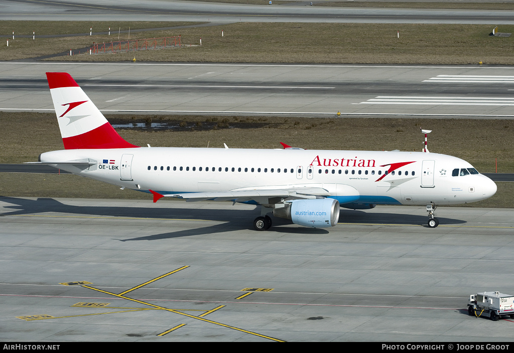 Aircraft Photo of OE-LBK | Airbus A320-214 | Austrian Airlines | AirHistory.net #77256