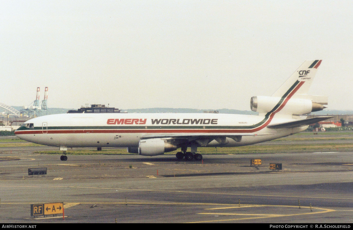 Aircraft Photo of N68043 | McDonnell Douglas DC-10-10(F) | Emery Worldwide | AirHistory.net #77312