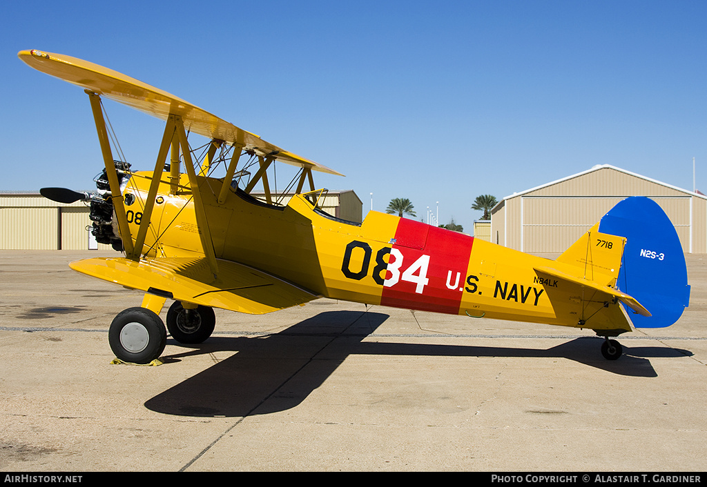Aircraft Photo of N84LK / 7718 | Boeing N2S-3 Kaydet (B75N1) | USA - Navy | AirHistory.net #77338
