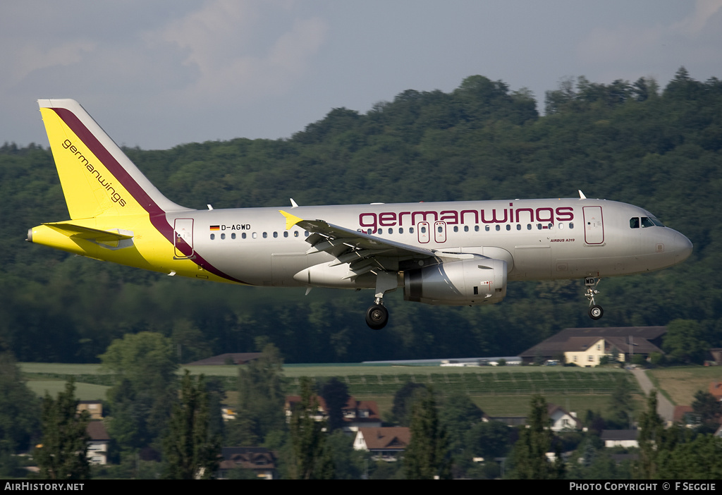 Aircraft Photo of D-AGWD | Airbus A319-132 | Germanwings | AirHistory.net #77390