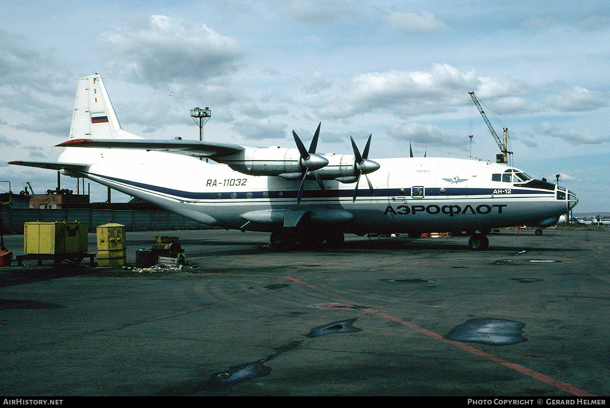 Aircraft Photo of RA-11032 | Antonov An-12B | Aeroflot | AirHistory.net #77480