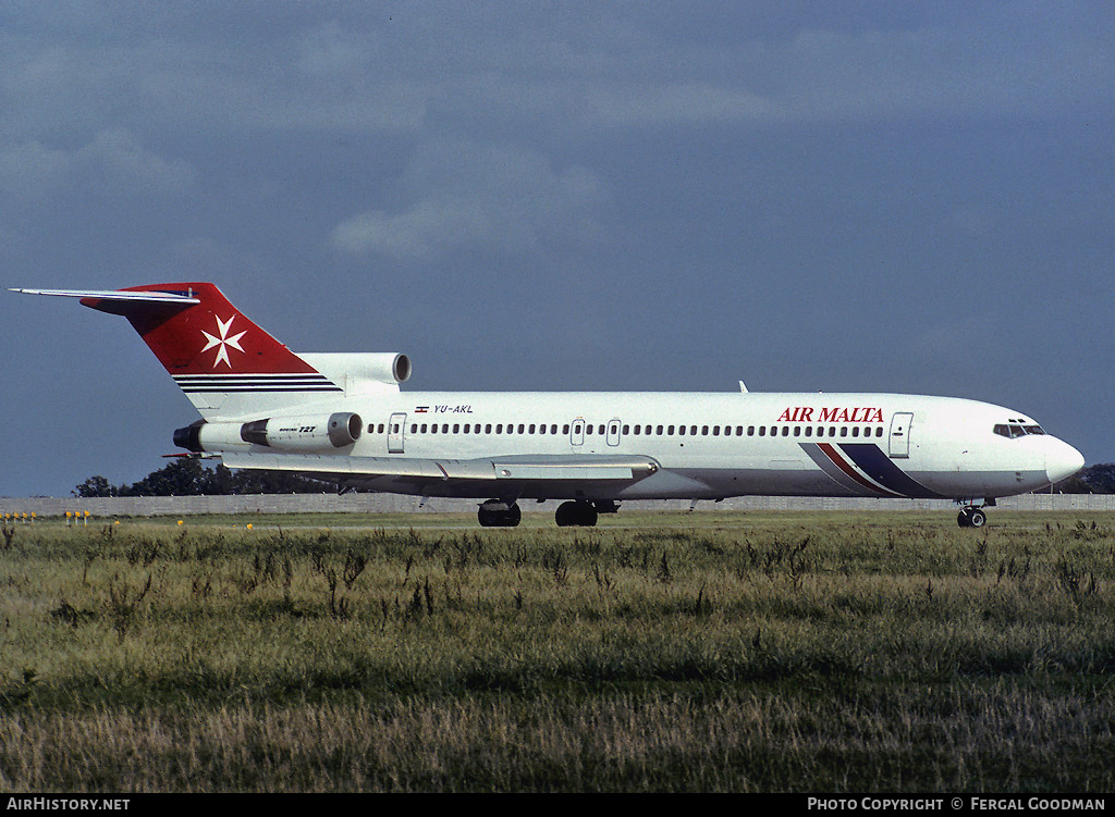 Aircraft Photo of YU-AKL | Boeing 727-2H9/Adv | Air Malta | AirHistory.net #77515