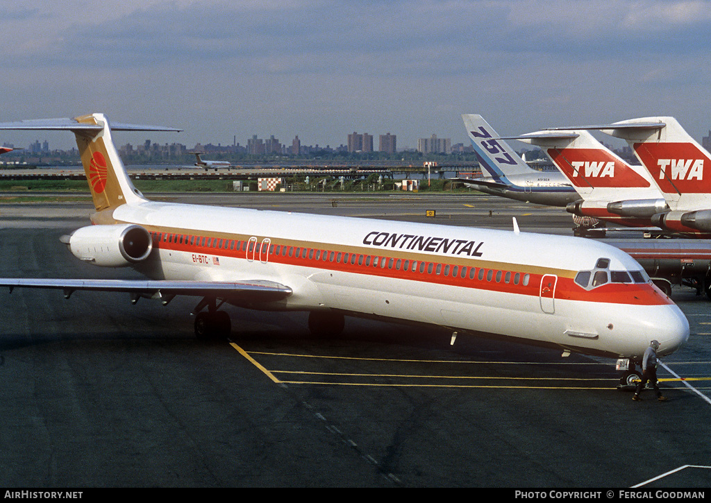 Aircraft Photo of EI-BTC | McDonnell Douglas MD-82 (DC-9-82) | Continental Airlines | AirHistory.net #77525