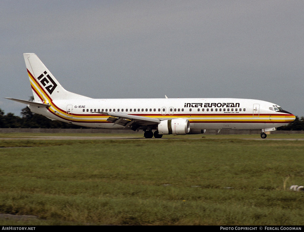 Aircraft Photo of G-IEAE | Boeing 737-4S3 | Inter European Airways - IEA | AirHistory.net #77530
