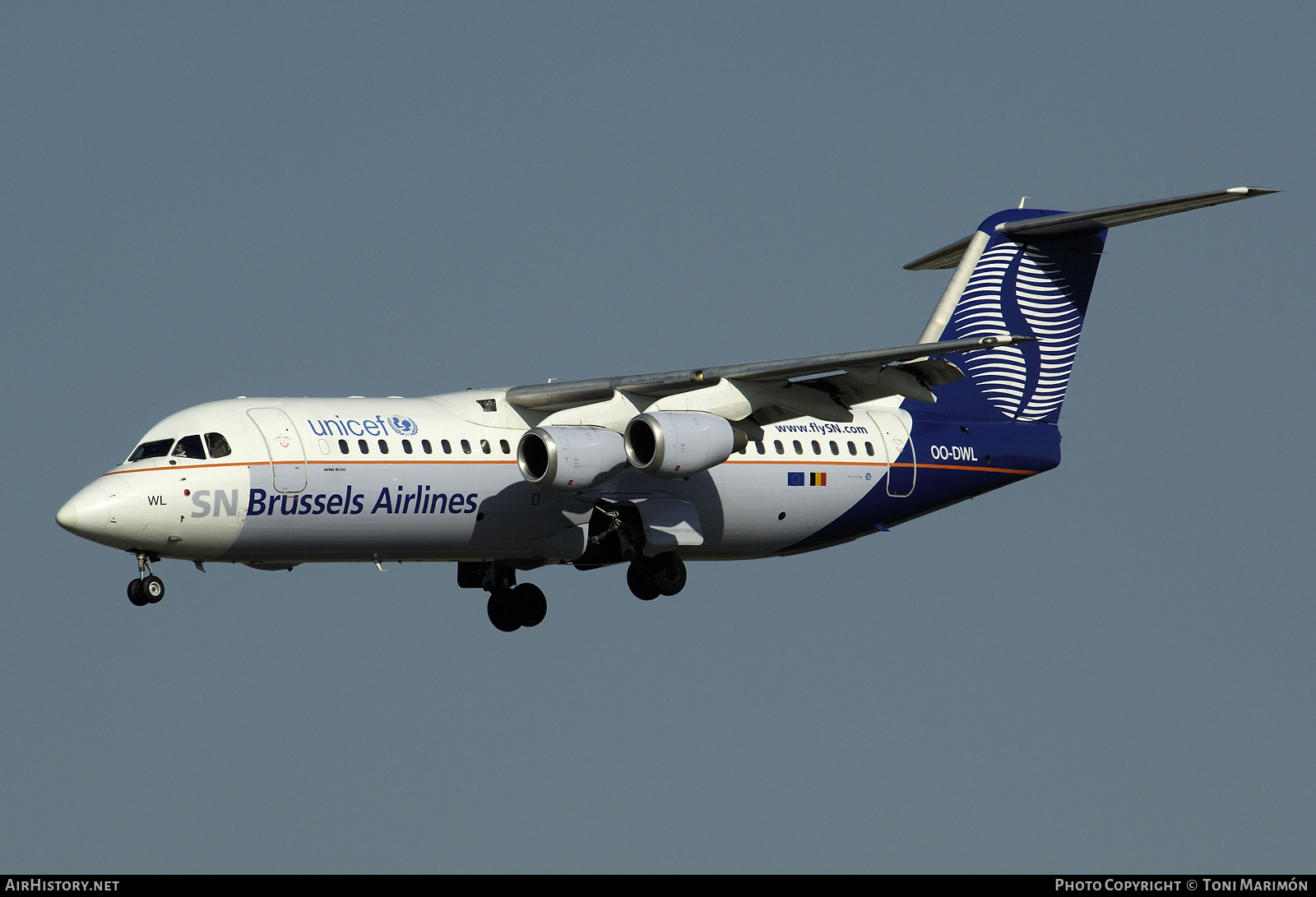 Aircraft Photo of OO-DWL | British Aerospace Avro 146-RJ100 | SN Brussels Airlines | AirHistory.net #77537