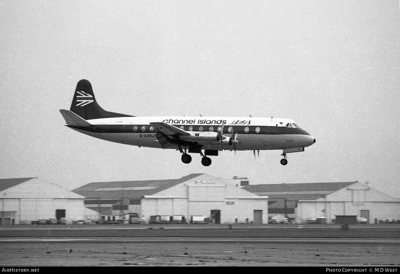 Aircraft Photo of G-AOHJ | Vickers 802 Viscount | BEA Channel Islands - British European Airways | AirHistory.net #77614