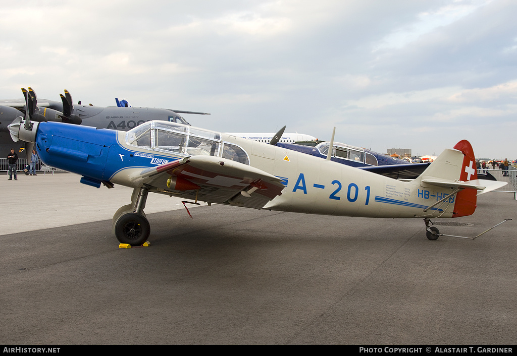 Aircraft Photo of HB-HEB / A-201 | Messerschmitt Bf-108B-1 Taifun | Switzerland - Air Force | AirHistory.net #77619