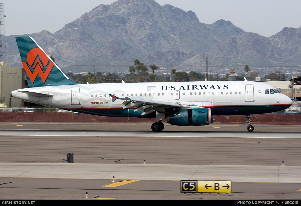 Aircraft Photo of N838AW | Airbus A319-132 | US Airways | America West Airlines | AirHistory.net #77654