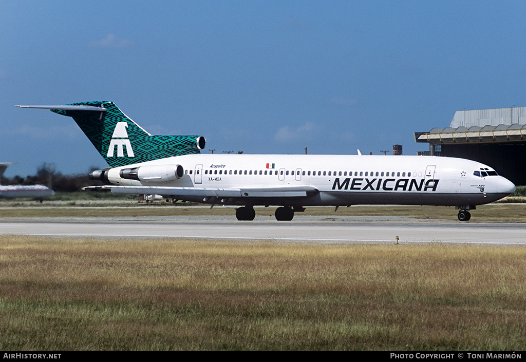 Aircraft Photo of XA-MXA | Boeing 727-264/Adv | Mexicana | AirHistory.net #77671