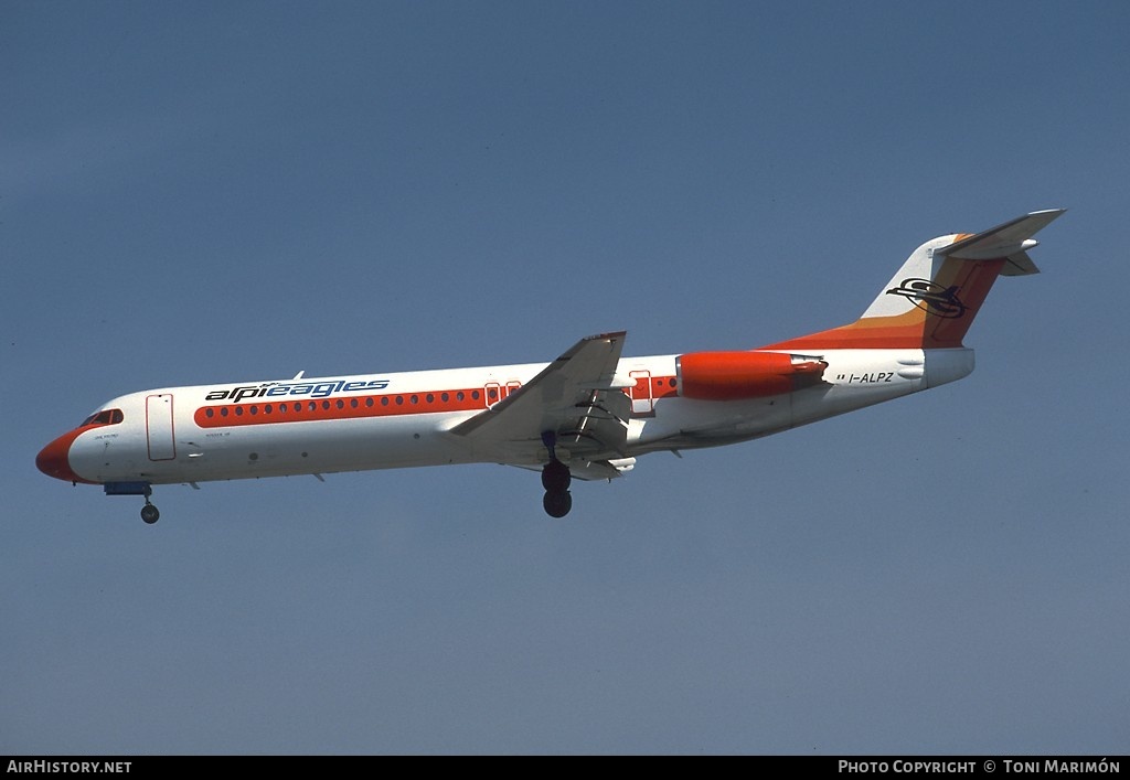 Aircraft Photo of I-ALPZ | Fokker 100 (F28-0100) | Alpi Eagles | AirHistory.net #77677