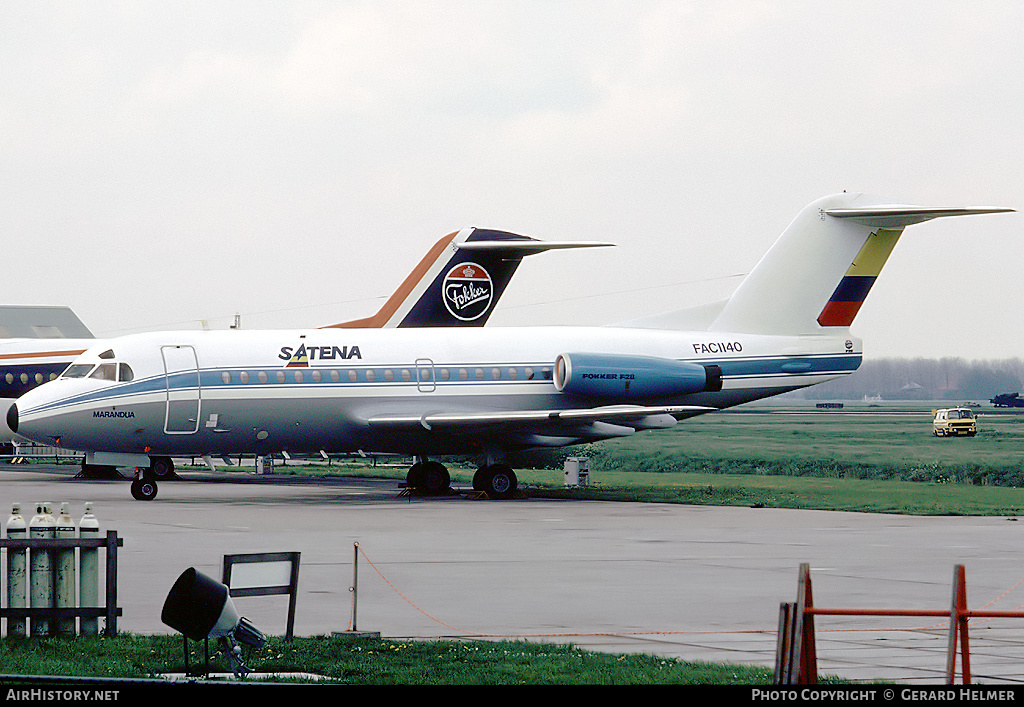 Aircraft Photo of FAC1140 | Fokker F28-3000 Fellowship | Colombia - Satena | AirHistory.net #77735