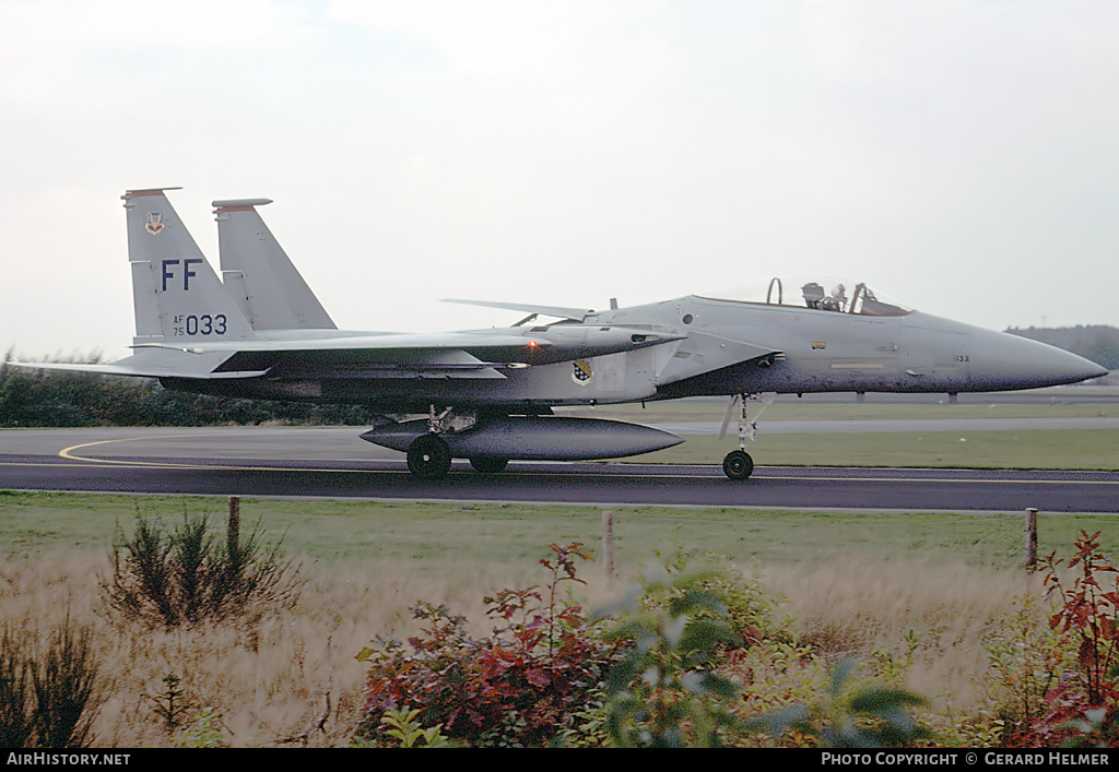 Aircraft Photo of 75-0033 / AF75-033 | McDonnell Douglas F-15A Eagle | USA - Air Force | AirHistory.net #77741