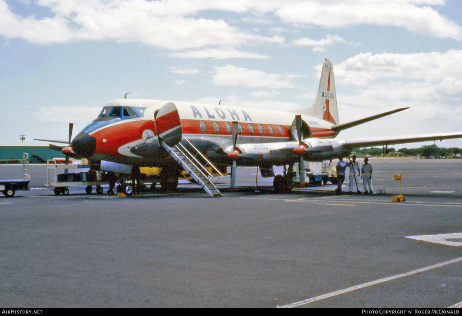 Aircraft Photo of N7414 | Vickers 745D Viscount | Aloha Airlines | AirHistory.net #77782