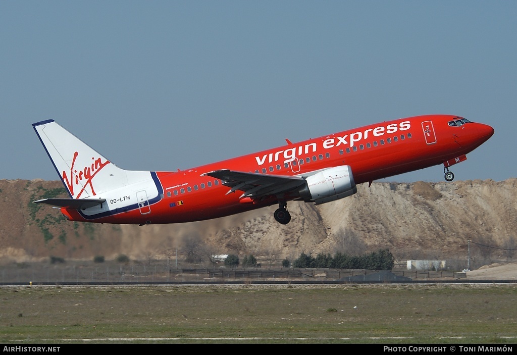 Aircraft Photo of OO-LTM | Boeing 737-3M8 | Virgin Express | AirHistory.net #77795