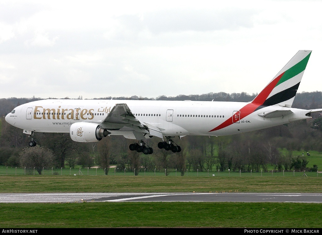 Aircraft Photo of A6-EML | Boeing 777-21H/ER | Emirates | AirHistory.net #77807