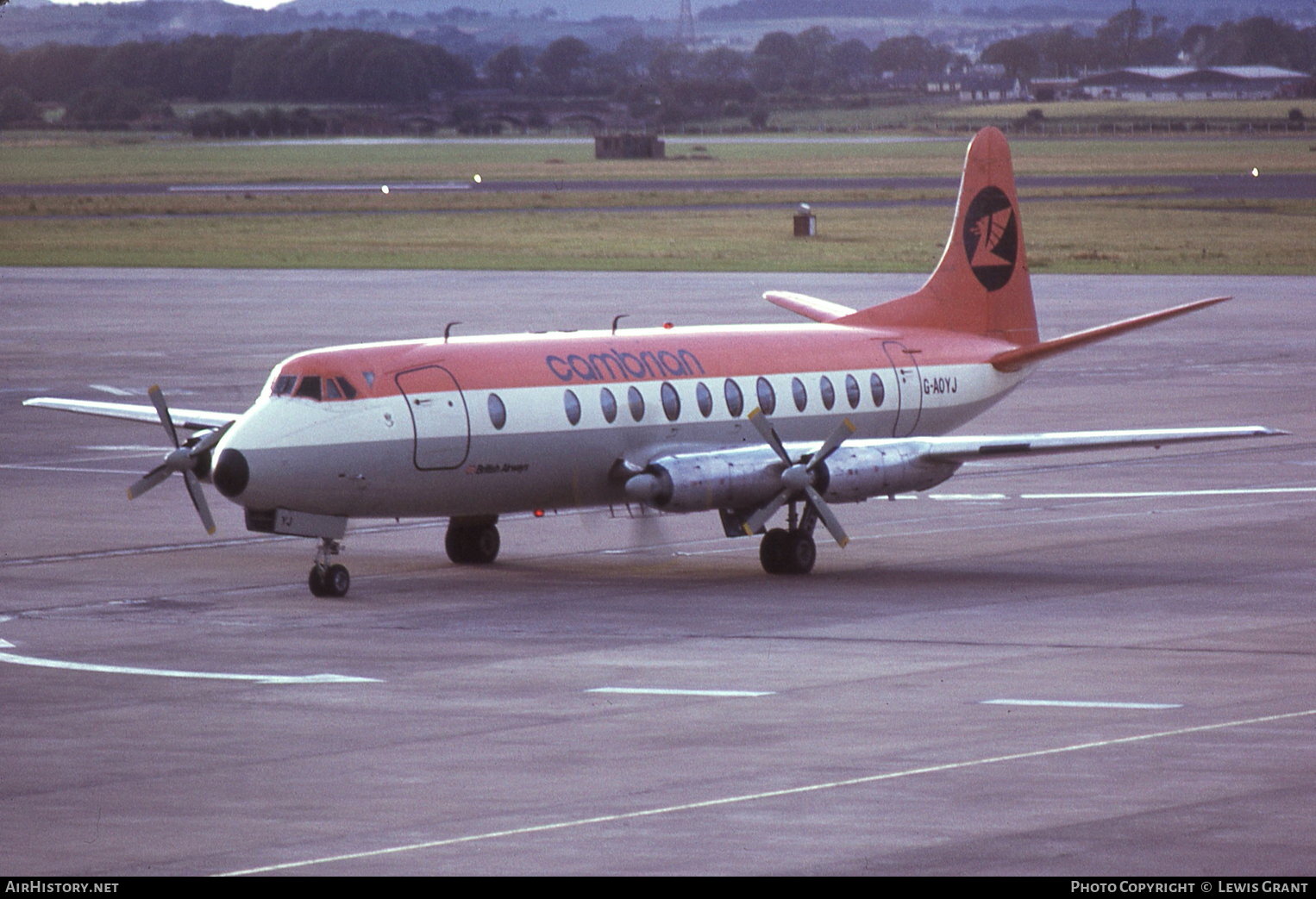 Aircraft Photo of G-AOYJ | Vickers 806 Viscount | Cambrian Airways | AirHistory.net #77853