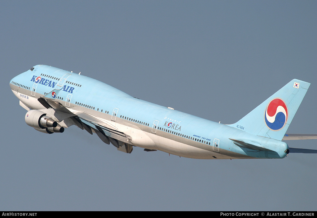 Aircraft Photo of HL7404 | Boeing 747-4B5 | Korean Air | AirHistory.net #77941