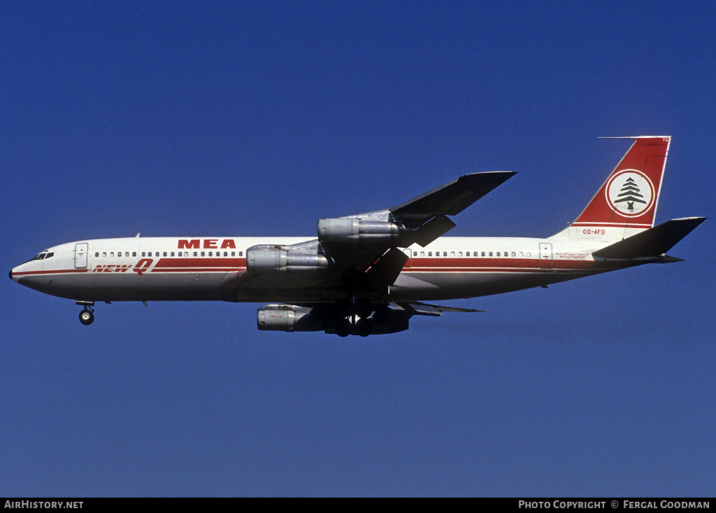 Aircraft Photo of OD-AFD | Boeing 707-3B4C | MEA - Middle East Airlines | AirHistory.net #77946