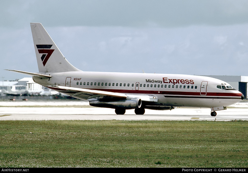 Aircraft Photo of N51AF | Boeing 737-2T4/Adv | Midway Express | AirHistory.net #77952