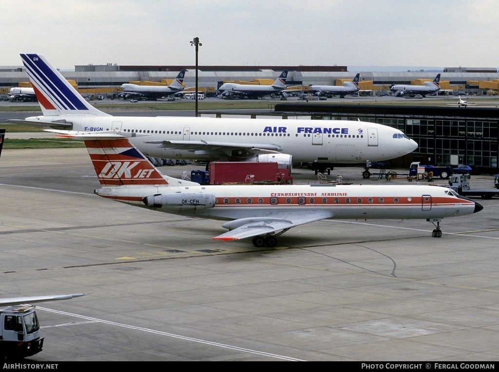 Aircraft Photo of OK-CFH | Tupolev Tu-134A | ČSA - Československé Aerolinie - Czechoslovak Airlines | AirHistory.net #78003