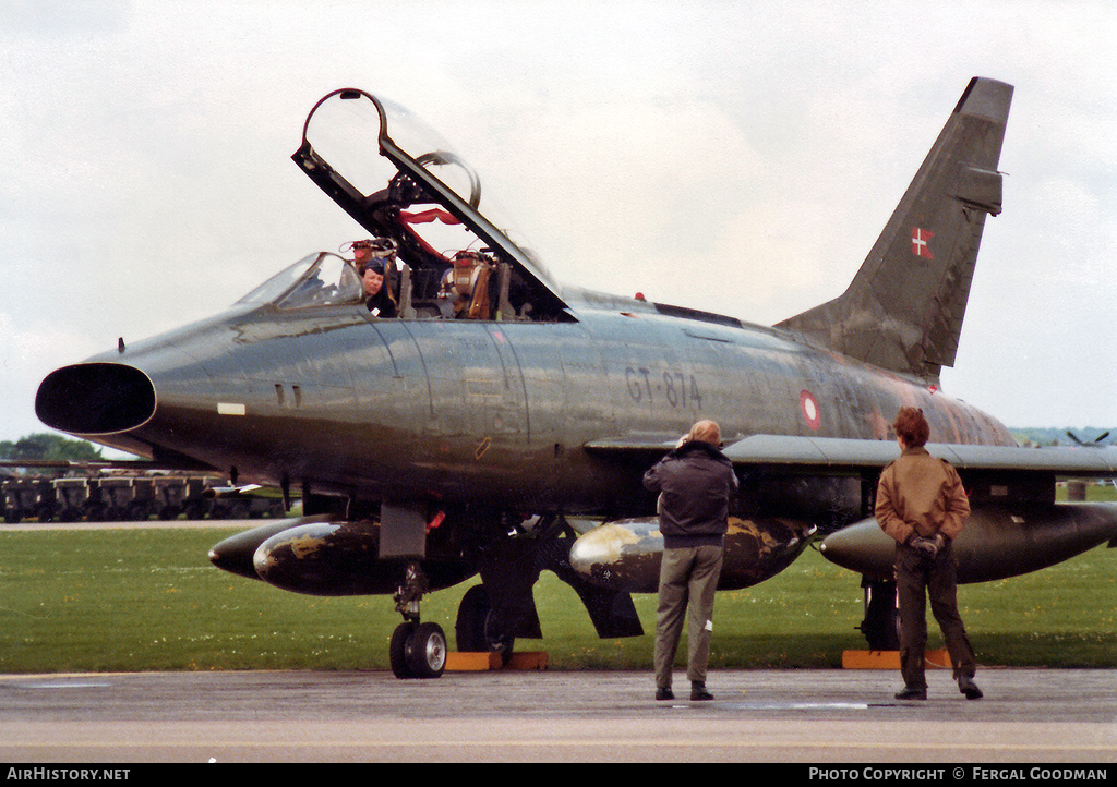 Aircraft Photo of GT-874 | North American TF-100F Super Sabre | Denmark - Air Force | AirHistory.net #78078