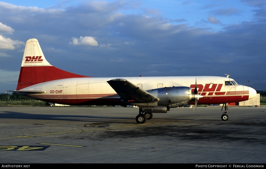 Aircraft Photo of OO-DHF | Convair 580/F | DHL Worldwide Express | AirHistory.net #78083