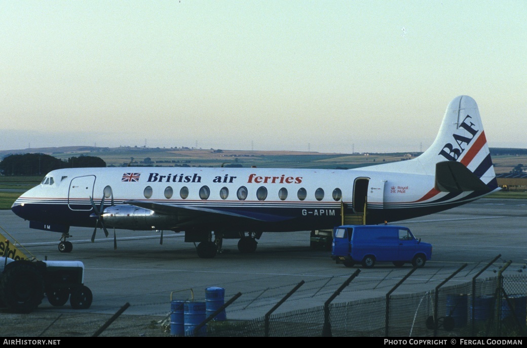 Aircraft Photo of G-APIM | Vickers 806 Viscount | British Air Ferries - BAF | AirHistory.net #78113