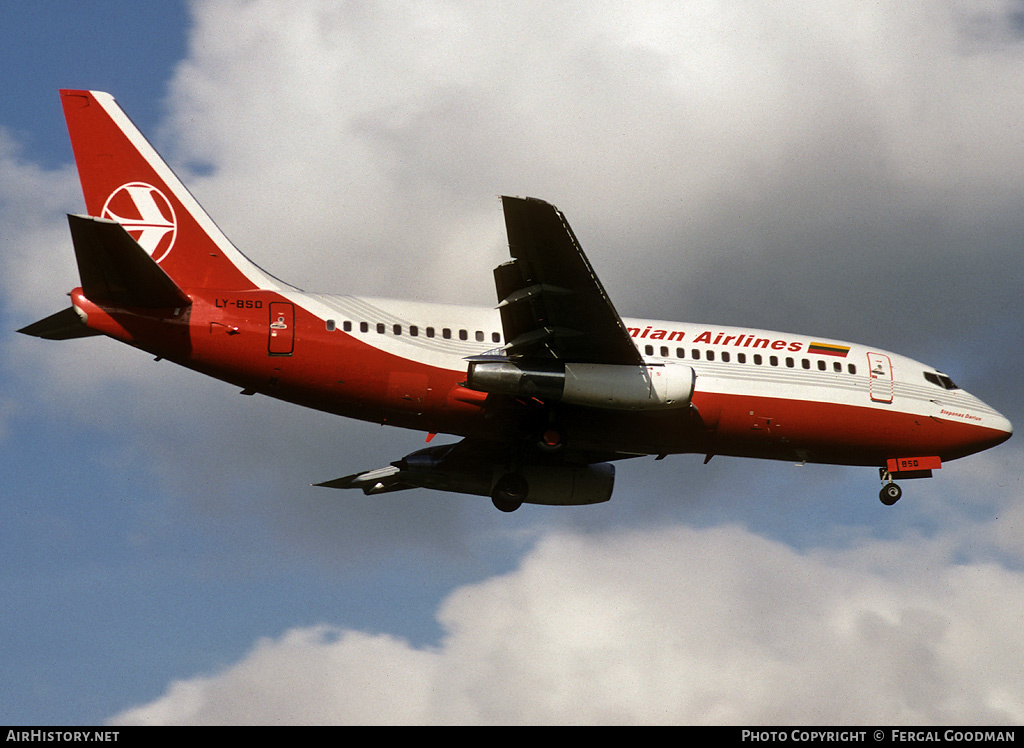 Aircraft Photo of LY-BSD | Boeing 737-2T4/Adv | Lithuanian Airlines | AirHistory.net #78162
