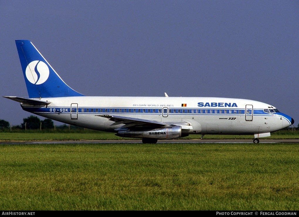 Aircraft Photo of OO-SDK | Boeing 737-229C/Adv | Sabena | AirHistory.net #78169