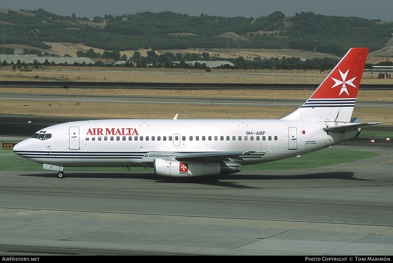 Aircraft Photo of 9H-ABF | Boeing 737-2Y5/Adv | Air Malta | AirHistory.net #78204