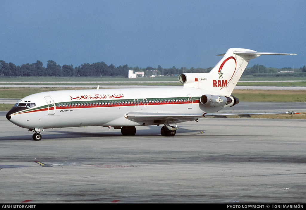 Aircraft Photo of CN-RMO | Boeing 727-2B6/Adv | Royal Air Maroc - RAM | AirHistory.net #78205