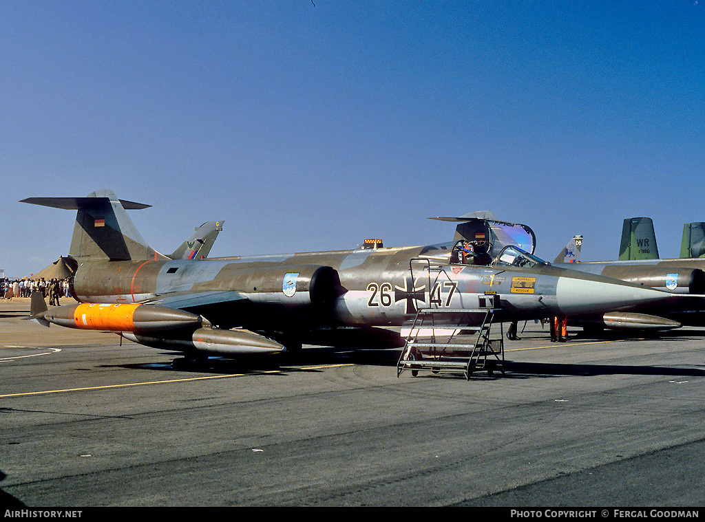 Aircraft Photo of 2647 | Lockheed F-104G Starfighter | Germany - Air Force | AirHistory.net #78218