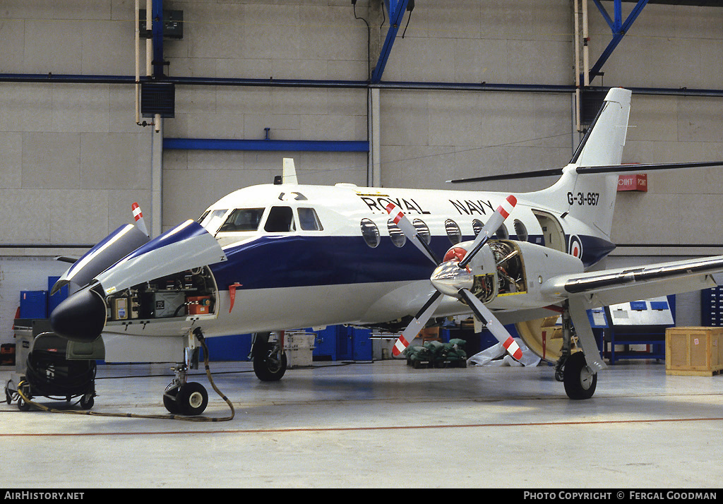 Aircraft Photo of G-31-667 | British Aerospace BAe-3100 Jetstream T3 | UK - Navy | AirHistory.net #78242