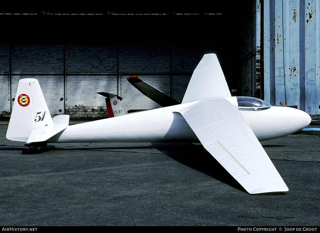 Aircraft Photo of PL51 / 51 | Schleicher Ka-6CR Rhonsegler | Belgium - Air Force | AirHistory.net #78337