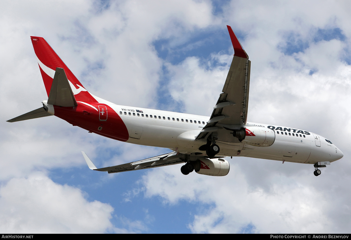 Aircraft Photo of VH-VXD | Boeing 737-838 | Qantas | AirHistory.net #78383