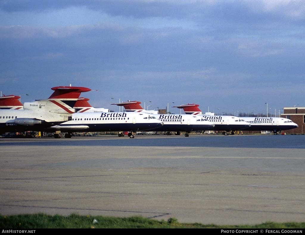 Aircraft Photo of G-AWYZ | Hawker Siddeley HS-121 Trident 3B | British Airways | AirHistory.net #78484