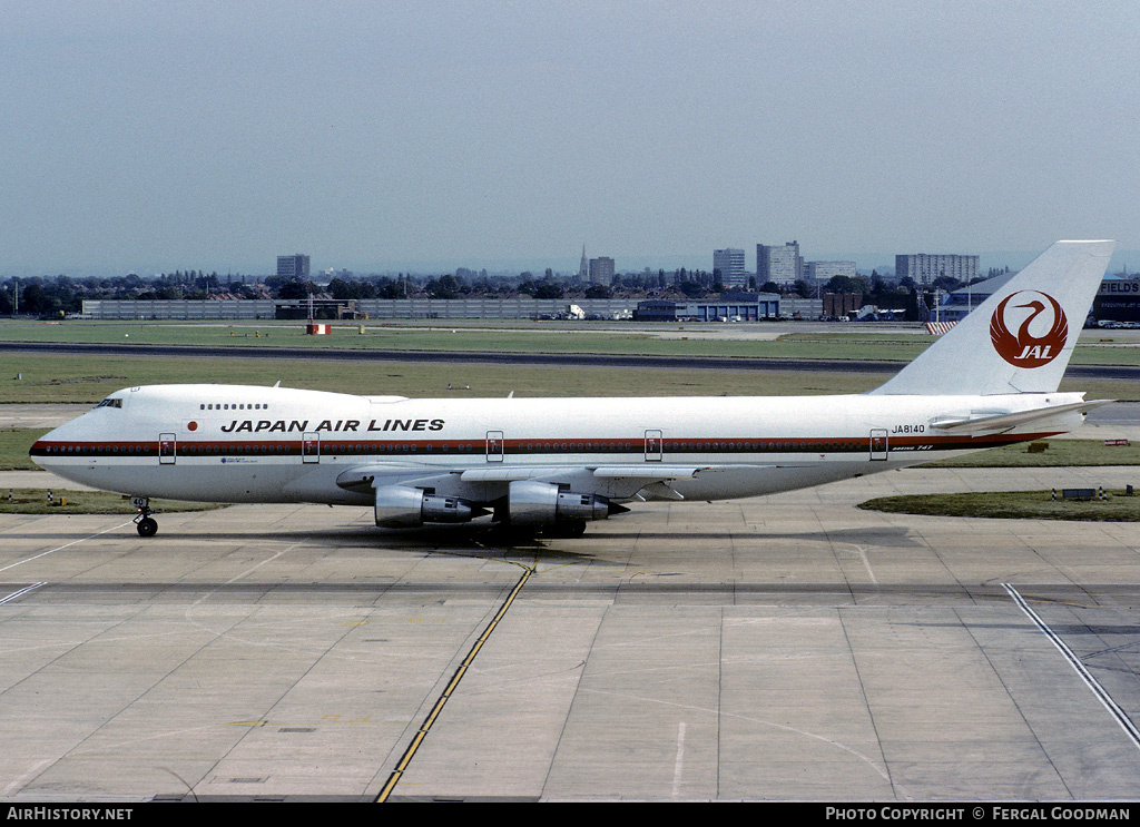 Aircraft Photo of JA8140 | Boeing 747-246B | Japan Air Lines - JAL | AirHistory.net #78488