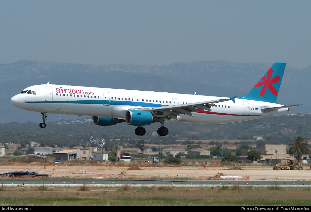 Aircraft Photo of G-OOAF | Airbus A321-211 | Air 2000 | AirHistory.net #78539