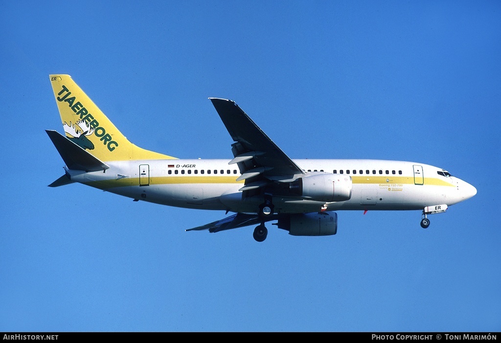 Aircraft Photo of D-AGER | Boeing 737-75B | Germania | AirHistory.net #78540