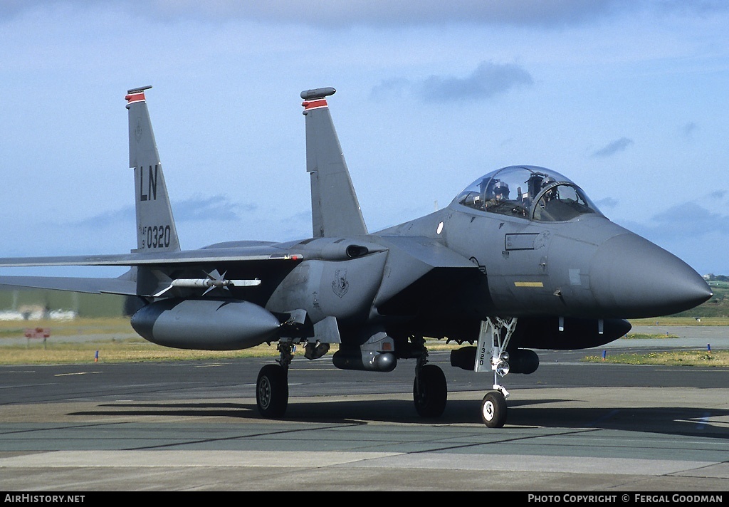 Aircraft Photo of 91-0320 / AF91-0320 | McDonnell Douglas F-15E Strike Eagle | USA - Air Force | AirHistory.net #78557