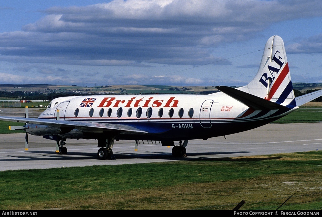 Aircraft Photo of G-AOHM | Vickers 802 Viscount | British Air Ferries - BAF | AirHistory.net #78572