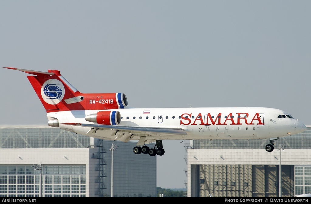 Aircraft Photo of RA-42418 | Yakovlev Yak-42D | Samara Airlines | AirHistory.net #78619