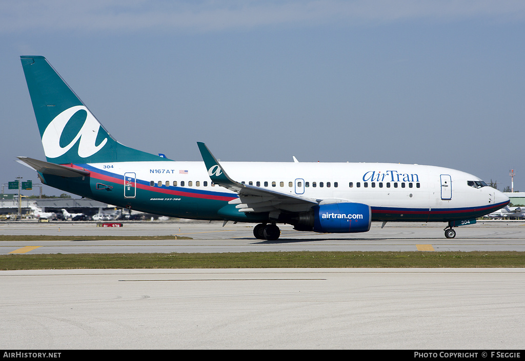 Aircraft Photo of N167AT | Boeing 737-7BD | AirTran | AirHistory.net #78651