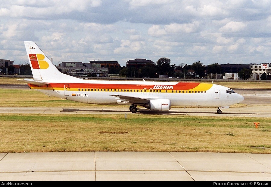 Aircraft Photo of EC-GAZ | Boeing 737-4Y0 | Iberia | AirHistory.net #78723