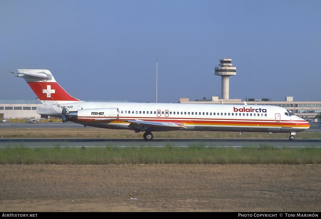 Aircraft Photo of HB-IUD | McDonnell Douglas MD-87 (DC-9-87) | BalairCTA | AirHistory.net #78748