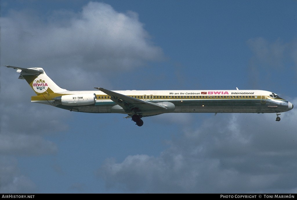Aircraft Photo of 9Y-THW | McDonnell Douglas MD-83 (DC-9-83) | BWIA International | AirHistory.net #78756