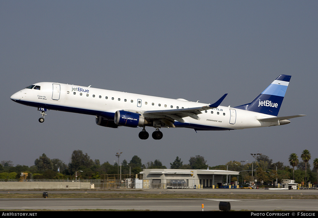 Aircraft Photo of N179JB | Embraer 190AR (ERJ-190-100IGW) | JetBlue Airways | AirHistory.net #78966