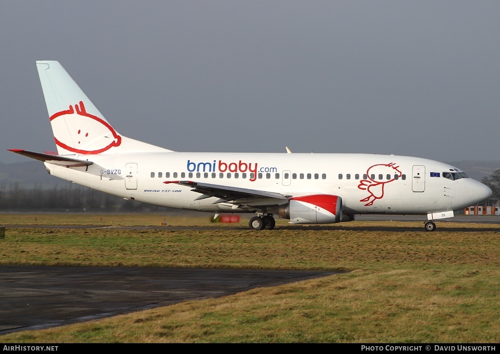 Aircraft Photo of G-BVZG | Boeing 737-5Q8 | Bmibaby | AirHistory.net #78976