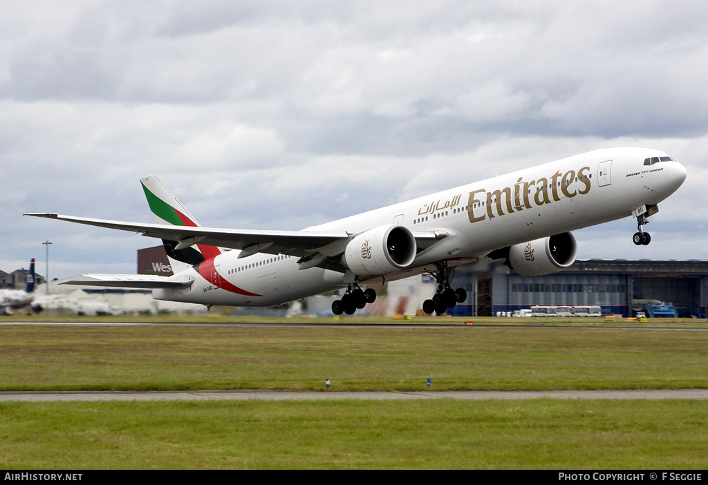 Aircraft Photo of A6-EBD | Boeing 777-31H/ER | Emirates | AirHistory.net #78990
